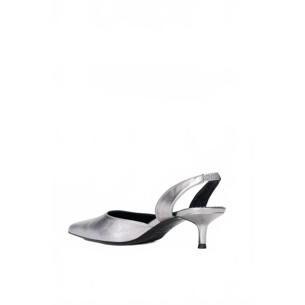 NEW STAUD women's sebastian slingback pumps in pewter - Picture 3 of 5